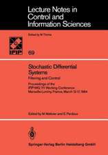 Stochastic Differential Systems: Filtering and Control Proceedings of the IFIP-WG 7/1 Working Conference Marseille-Luminy, France, March 12–17, 1984