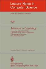 Advances in Cryptology: Proceedings of EUROCRYPT 84. A Workshop on the Theory and Application of Cryptographic Techniques - Paris, France, April 9-11, 1984