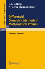 Differential Geometric Methods in Mathematical Physics: Proceedings of the 14th International Conference held in Salamanca, Spain, June 24 - 29, 1985