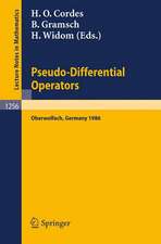 Pseudo-Differential Operators: Proceedings of a Conference, held in Oberwolfach, February 2-8, 1986