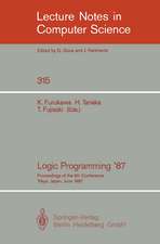 Logic Programming '87: Proceedings of the 6th Conference Tokyo, Japan, June 22-24, 1987