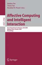 Affective Computing and Intelligent Interaction: First International Conference, ACII 2005, Beijing, China, October 22-24, 2005, Proceedings