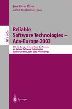 Reliable Software Technologies -- Ada-Europe 2003: 8th Ada-Europe International Conference on Reliable Software Technologies, Toulouse, France, June 16-20, 2003, Proceedings