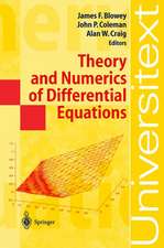 Theory and Numerics of Differential Equations: Durham 2000