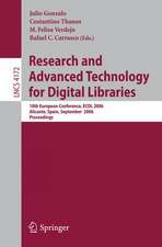 Research and Advanced Technology for Digital Libraries: 10th European Conference, EDCL 2006, Alicante Spain, September 17-22, 2006, Proceedings