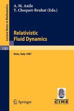 Relativistic Fluid Dynamics: Lectures given at the 1st 1987 Session of the Centro Internazionale Matematico Estivo (C.I.M.E.) held at Noto, Italy, May 25-June 3, 1987