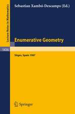 Enumerative Geometry: Proceedings of a Conference held in Sitges, Spain, June 1-6, 1987