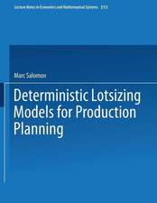 Deterministic Lotsizing Models for Production Planning