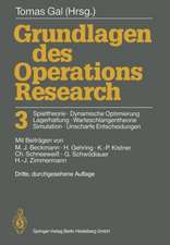 Grundlagen des Operations Research 3: Spieltheorie, Dynamische Optimierung Lagerhaltung, Warteschlangentheorie Simulation, Unscharfe Entscheidungen