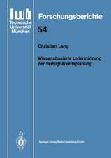 Wissensbasierte Unterstützung der Verfügbarkeitsplanung