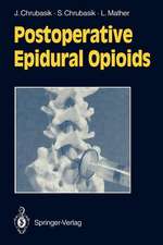 Postoperative Epidural Opioids