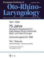 Verhandlungsbericht 1996 der Deutschen Gesellschaft für Hals-Nasen-Ohren-Heilkunde, Kopf- und Hals-Chirurgie: Teil I: Referate Aktuelle Rhinologie. — Forschung und Klinik