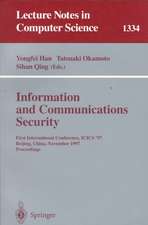 Information and Communications Security: First International Conference, ICIS'97, Beijing, China, November 11-14, 1997, Proceedings