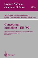 Conceptual Modeling ER'99: 18th International Conference on Conceptual Modeling Paris, France, November 15-18, 1999 Proceedings