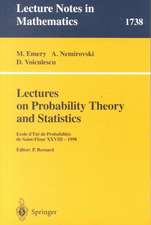 Lectures on Probability Theory and Statistics: Ecole d'Ete de Probabilites de Saint-Flour XXVIII - 1998