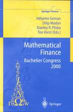 Mathematical Finance - Bachelier Congress 2000