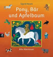 Pony, Bär und Apfelbaum