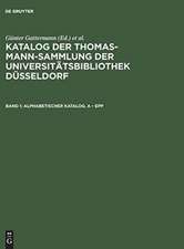 KATALOG THOMAS-MANN-SAMMLUNG BD.1