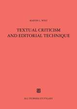 Textual Criticism and Editorial Technique: Applicable to Greek and Latin texts