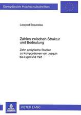 Zahlen Zwischen Struktur Und Bedeutung: Zehn Analytische Studien Zu Kompositionen Von Josquin Bis Ligeti Und Paert