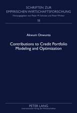 Contributions to Credit Portfolio Modeling and Optimization