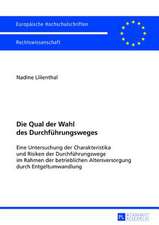 Die Qual Der Wahl Des Durchfuehrungsweges: Eine Untersuchung Der Charakteristika Und Risiken Der Durchfuehrungswege Im Rahmen Der Betrieblichen Alters