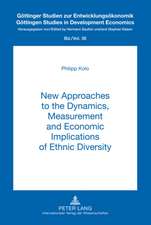 New Approaches to the Dynamics, Measurement and Economic Implications of Ethnic Diversity