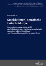 STOCKHOLMER LITERARISCHE ENTSCHEIDUNGEH