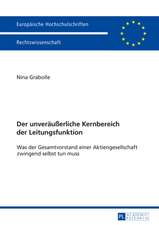 Der Unveraeusserliche Kernbereich Der Leitungsfunktion