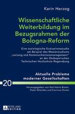 Wissenschaftliche Weiterbildung im Bezugsrahmen der Bologna-Reform