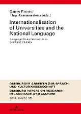 Internationalization of Universities and the National Language