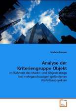 Analyse der Kriteriengruppe Objekt