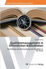 Qualitätsmanagement in Öffentlichen Bibliotheken