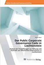 Der Public Corporate Governance Code in Liechtenstein