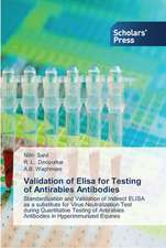 Validation of Elisa for Testing of Antirabies Antibodies