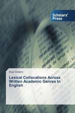 Lexical Collocations Across Written Academic Genres in English: Health Behavior and Coping Among Widowed Adults