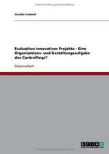 Evaluation innovativer Projekte - Eine Organisations- und Gestaltungsaufgabe des Controllings?