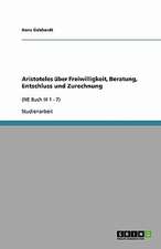 Aristoteles über Freiwilligkeit, Beratung, Entschluss und Zurechnung