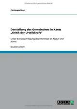 Darstellung des Gemeinsinns in Kants 