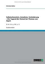 Selbsterkenntnis, Annahme, Veränderung - Die Tugend der Demut bei Thomas von Aquin