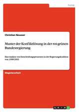 Muster der Konfliktlösung in der rot-grünen Bundesregierung