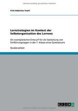 Lernstrategien im Kontext der Selbstorganisation des Lernens