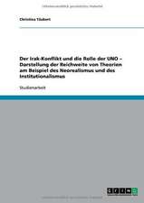 Der Irak-Konflikt und die Rolle der UNO - Darstellung der Reichweite von Theorien am Beispiel des Neorealismus und des Institutionalismus