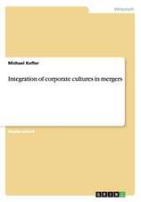 Integration of corporate cultures in mergers