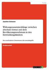 Wirkungszusammenhänge zwischen absoluter Armut und dem Bevölkerungswachstum in den Entwicklungsländern