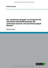 Der 'praefectus Aegypti' im Vergleich mit ritterlichen Statthalterschaften der 'provinciae Caesaris' und 'provinciae populi Romani'