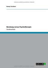 Beratung versus Psychotherapie