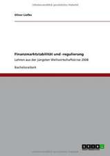 Finanzmarktstabilität und -regulierung