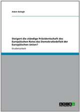 Steigert die ständige Präsidentschaft des Europäischen Rates das Demokratiedefizit der Europäischen Union?