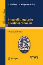 Integrali singolari e questioni connesse: Lectures given at a Summer School of the Centro Internazionale Matematico Estivo (C.I.M.E.) held in Varenna (Como), Italy, June 10-19, 1957